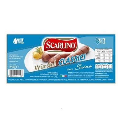 WURSTEL CLASSICI 3PZ-250Gr.X20 SCARLINO Ø 25