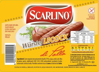 WURSTEL LECOCK 3PZ-250Gr.X20 SCARLINO Ø 25