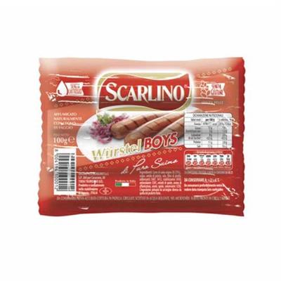 WURSTEL P.SUINO 4PZ-100Gr.X42 SCARLINO Ø 18