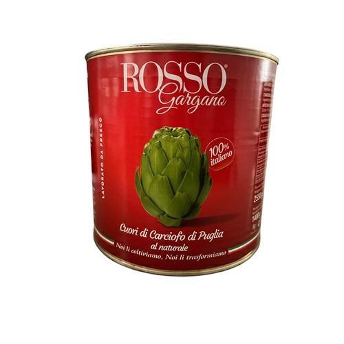 CARCIOFI CUORI NAT.LATTA KG.2,55X6 ROSSOGARGANO