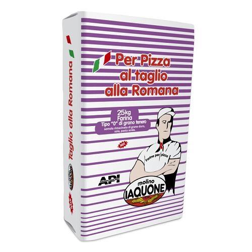 FARINA 00 TAGLIO ALLA ROMANA KG.25 IAQUONE      W 360-380 ORE LIEV.24/96