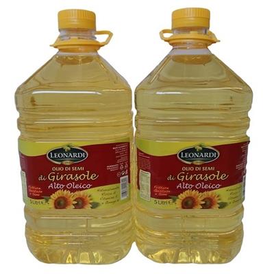 OLIO GIRASOLE ALTO OLEICO LT.5X2 PET LEONARDI