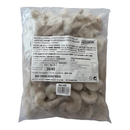 MAZZANCOLLE GELO SG.ECUADOR 36/40 GR.800 PESCANOVA               GAMBERO